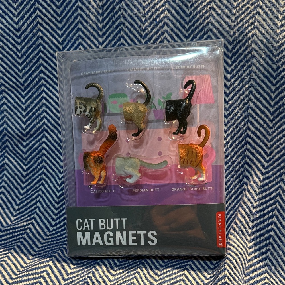 Kikkerland Cat Butt Magnets - Colorful Set